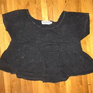 Acid washed flair tee shirt